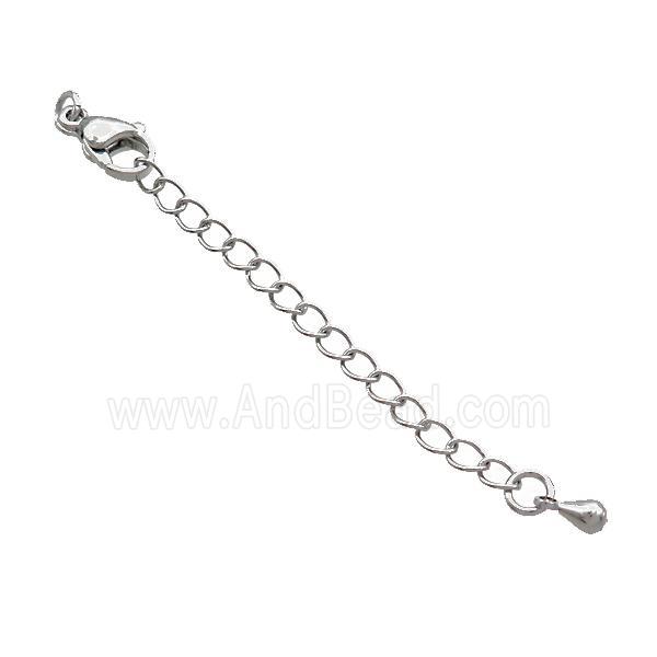 Copper Necklace Extender Chain Platinum Plated
