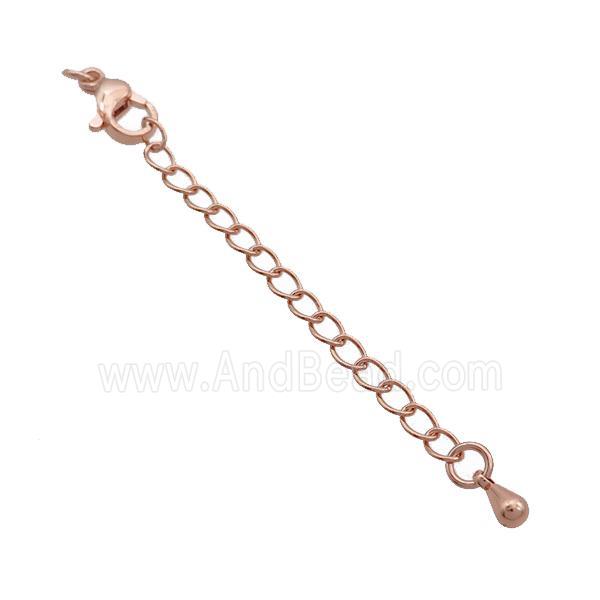 Copper Necklace Extender Chain Rose Gold