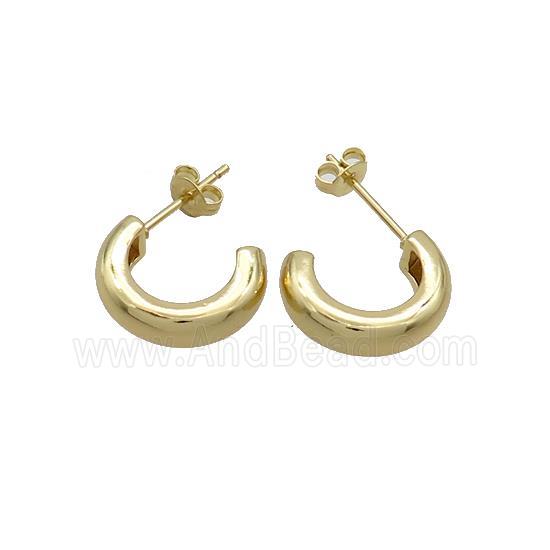 Copper Stud Earrings Gold Plated