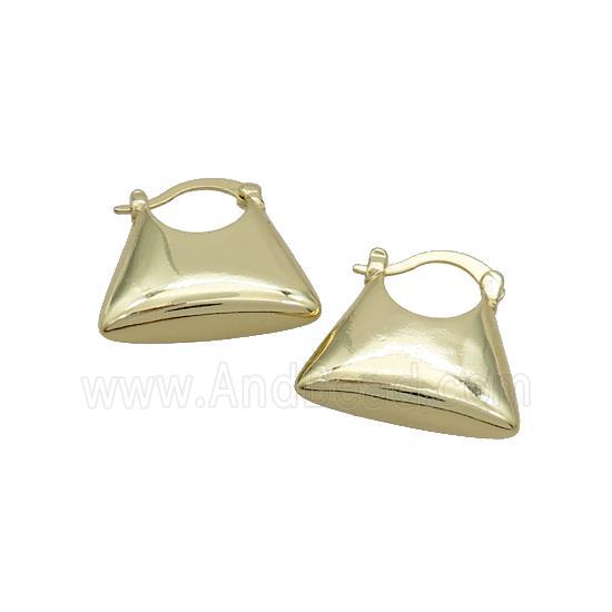 Copper Latchback Earrings Bags Gold Plated