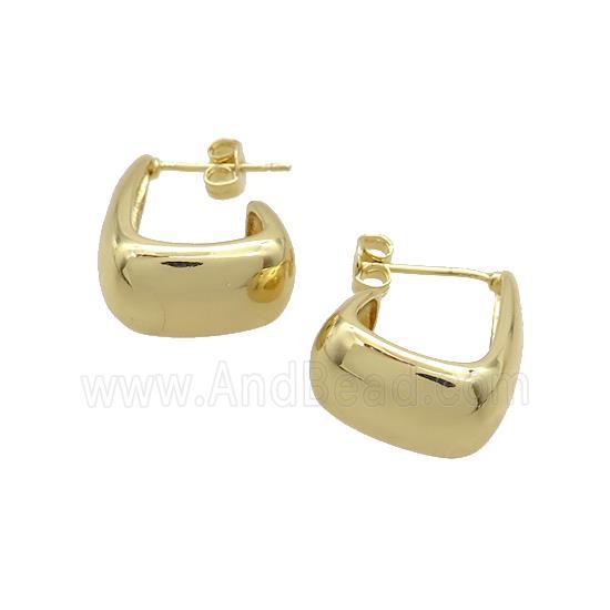 Copper Stud Earrings Gold Plated