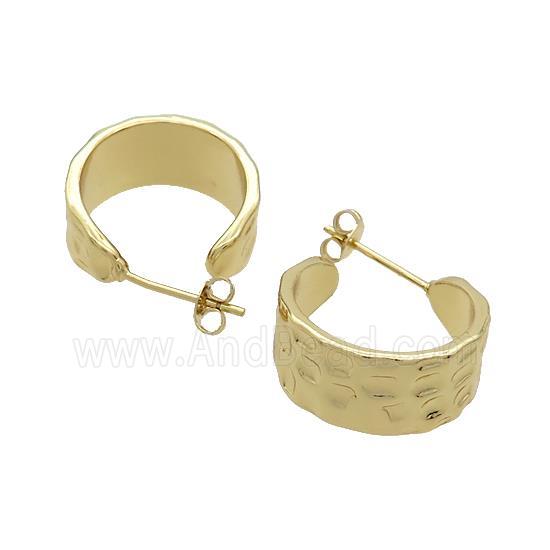 Copper Stud Earrings Gold Plated