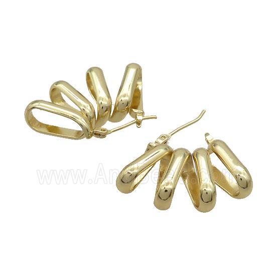 Copper Stud Earrings Gold Plated