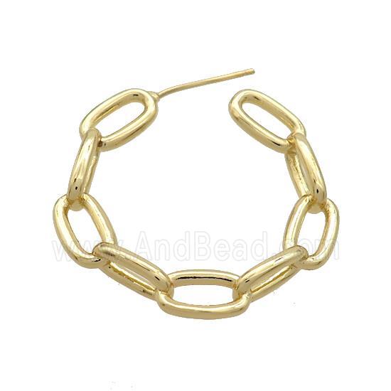 Copper Stud Earrings Gold Plated