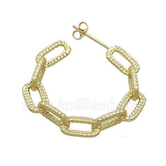 Copper Stud Earrings Gold Plated
