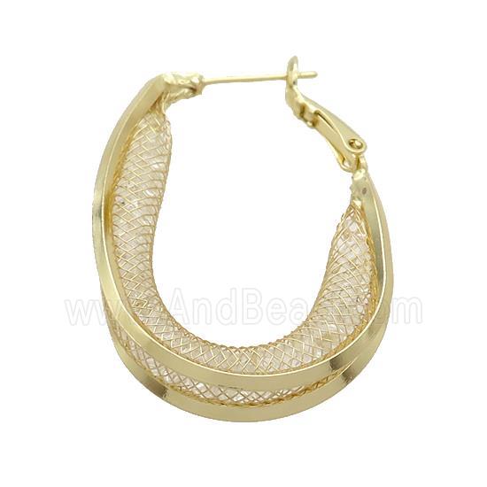 Copper Latchback Earrings Gold Plated
