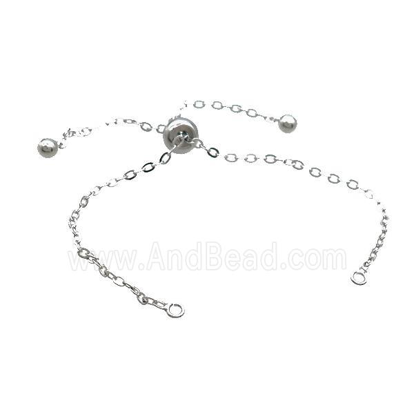 Copper Bracelet Chain Platinum Plated