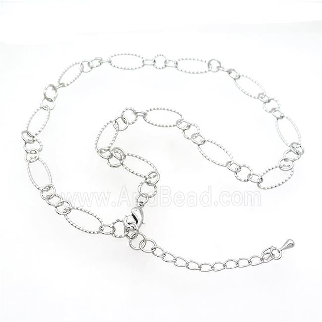 Copper Necklace Chain Platinum Plated