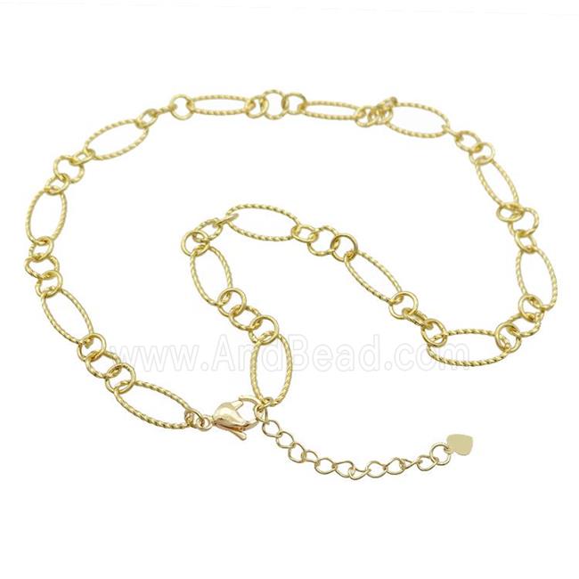 Copper Necklace Chain Gold Plated