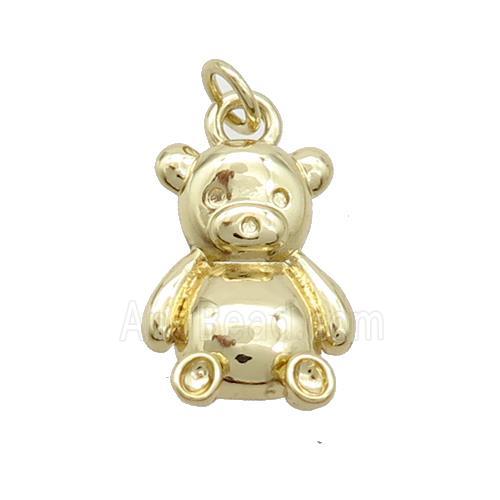 Copper Bear Pendant Gold Plated