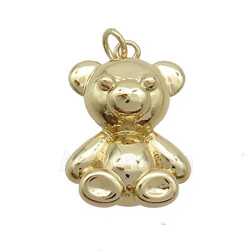 Copper Bear Pendant Gold Plated