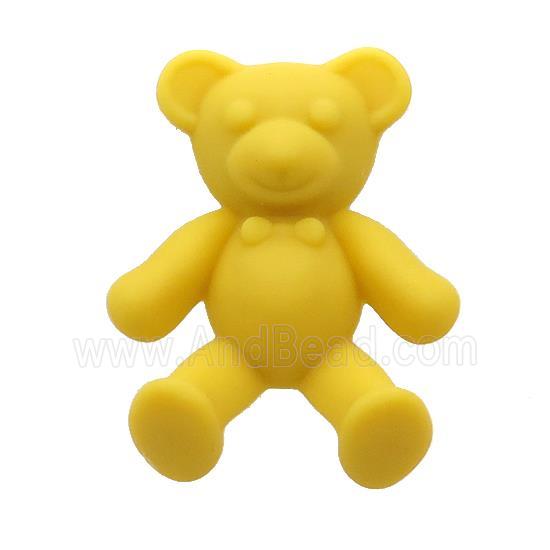 Yellow Resin Bear Pendant Matte
