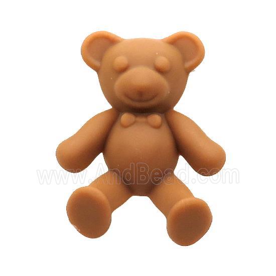 Orange Resin Bear Pendant Matte