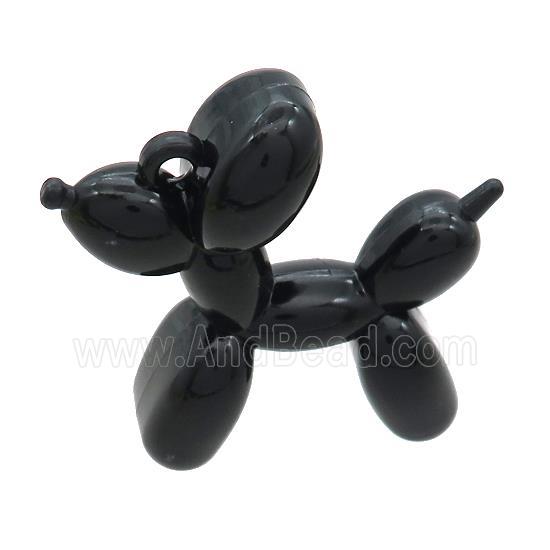 Black Resin Dog Chrams Pendant