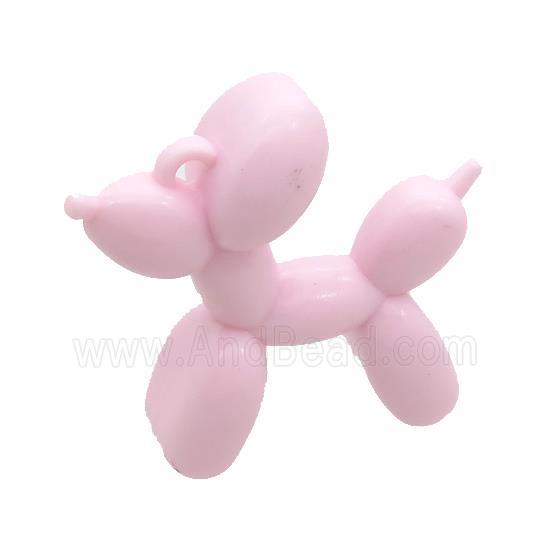 Lt.pink Resin Dog Pendant