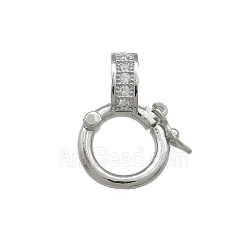 Copper Bails Pave Zircon Platinum Plated