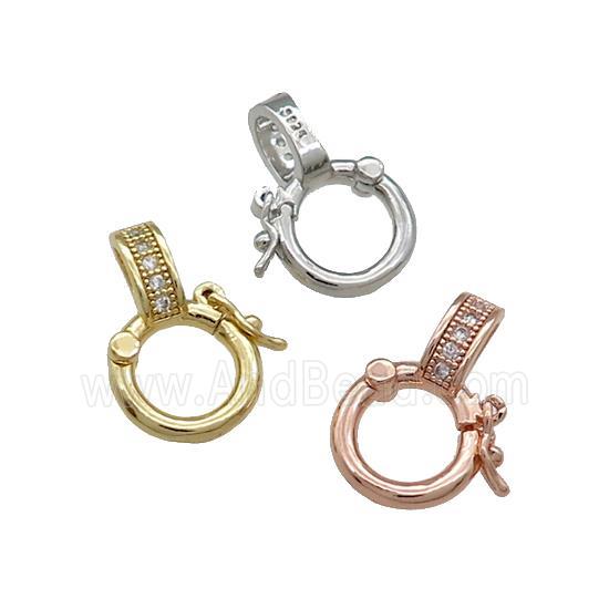 Copper Bails Pave Zircon Mixed