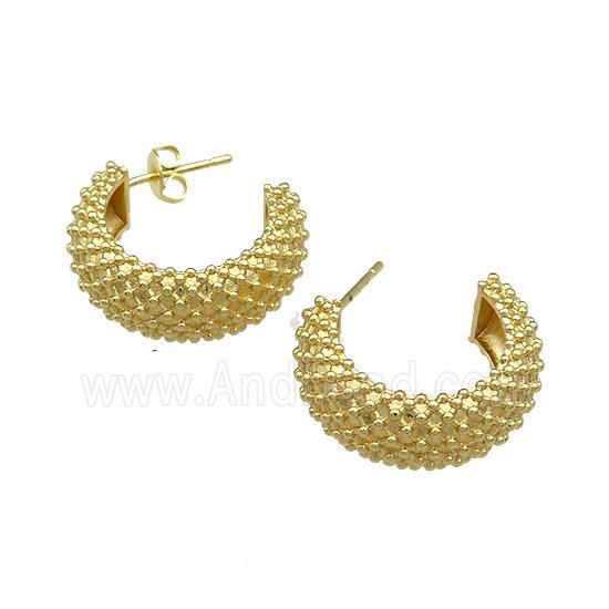 Copper Stud Earrings Gold Plated