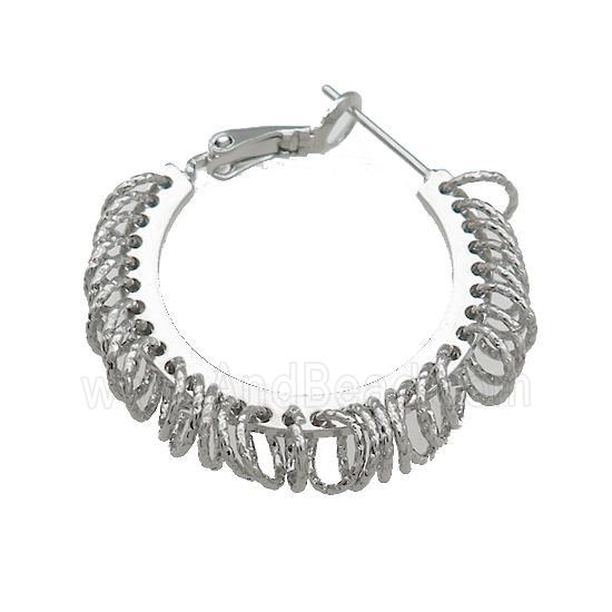 Copper Latchback Earrings Platinum Plated