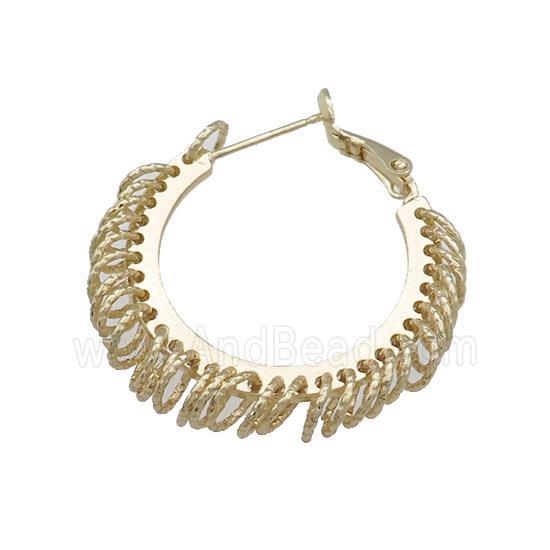 Copper Latchback Earrings Gold Plated