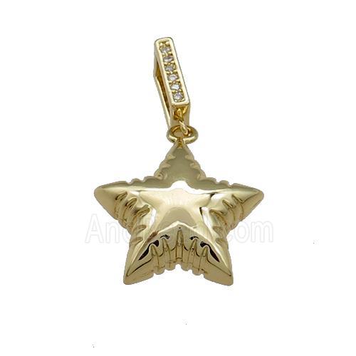 Copper Star Pendant Gold Plated