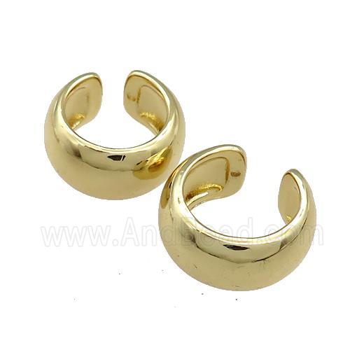 Copper Clip Earrings Gold Plated