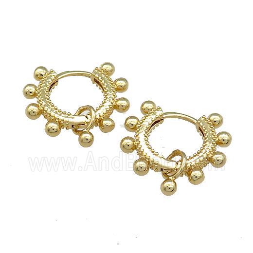 Copper Hoop Earrings Gold Plated