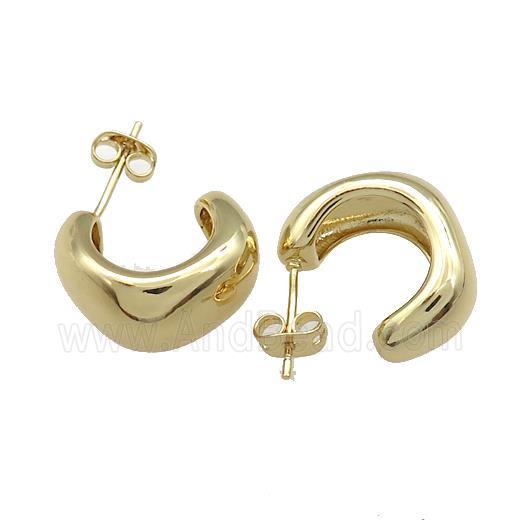 Copper Stud Earrings Gold Plated