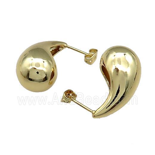 Copper Stud Earrings Gold Plated