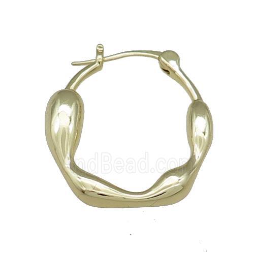 Copper Latchback Earrings Gold Plated
