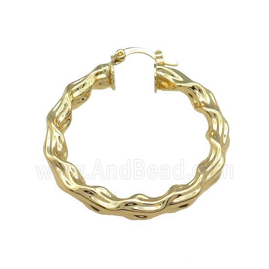 Copper Latchback Earrings Gold Plated