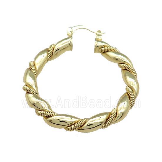 Copper Latchback Earrings Gold Plated