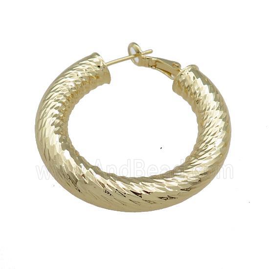 Copper Latchback Earrings Gold Plated