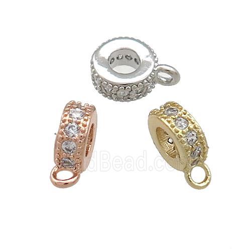 Copper Bails Pave Zircon Mixed