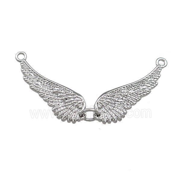 Copper Angel Wings 2loops Platinum Plated