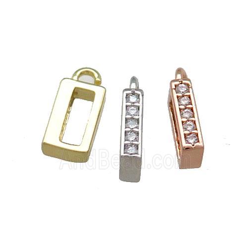 Copper Bail Pave Zircon Mixed