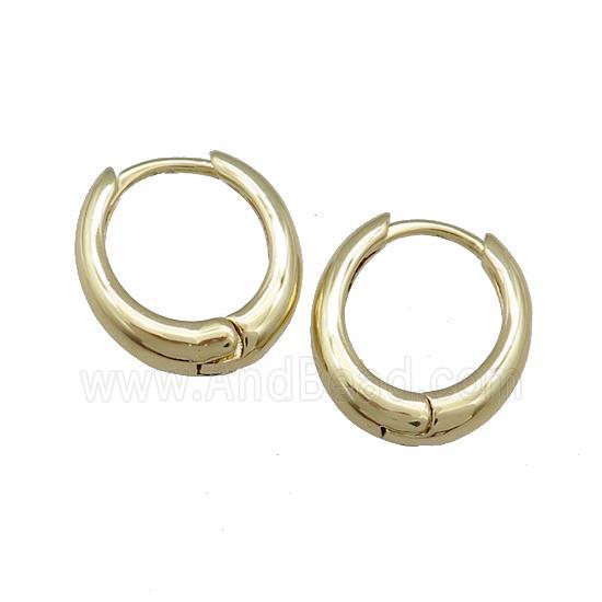 Copper Latchback Earrings Gold Plated