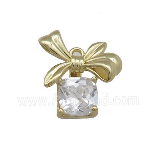 Christmas Gift Charms Gold Pendant Pave Zircon Gold Plated