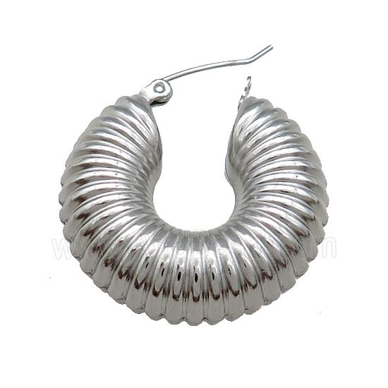 Copper Latchback Earrings Platinum Plated