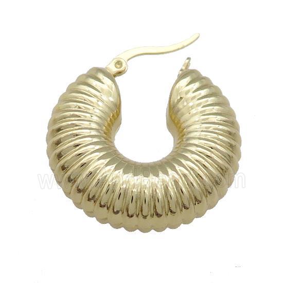 Copper Latchback Earrings Gold Plated