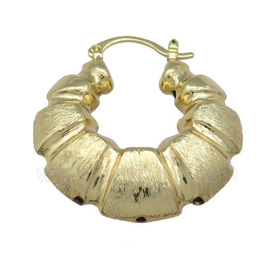 Copper Latchback Earrings Brushed Gold Plated
