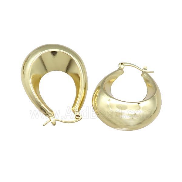 Copper Latchback Earrings Gold Plated