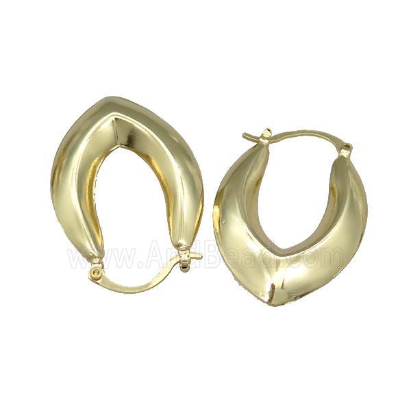 Copper Latchback Earrings Gold Plated