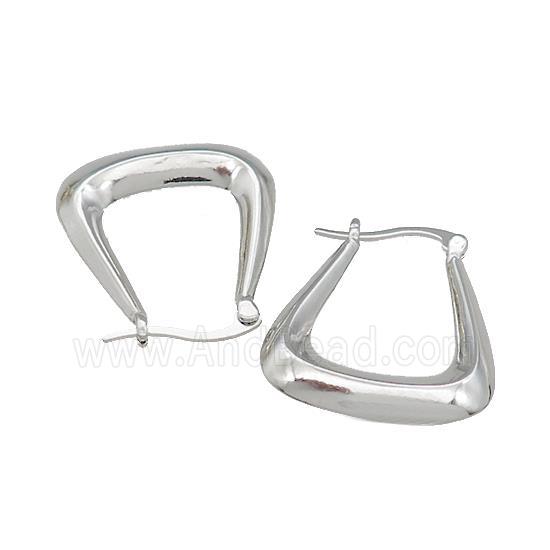 Copper Latchback Earrings Platinum Plated