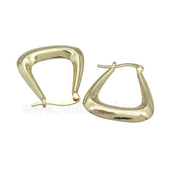Copper Latchback Earrings Gold Plated