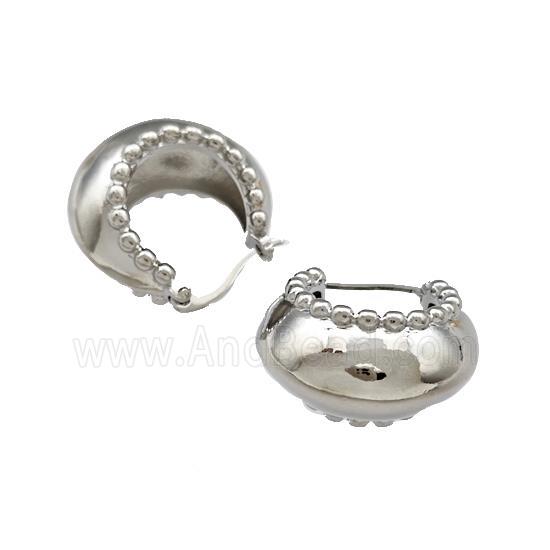 Copper Latchback Earrings Platinum Plated
