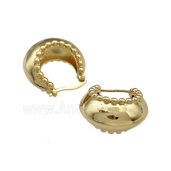 Copper Latchback Earrings Gold Plated