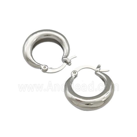 Copper Latchback Earrings Platinum Plated