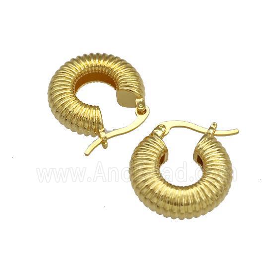 Copper Latchback Earrings Gold Plated