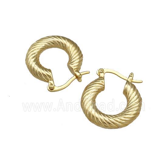 Copper Latchback Earrings Gold Plated
